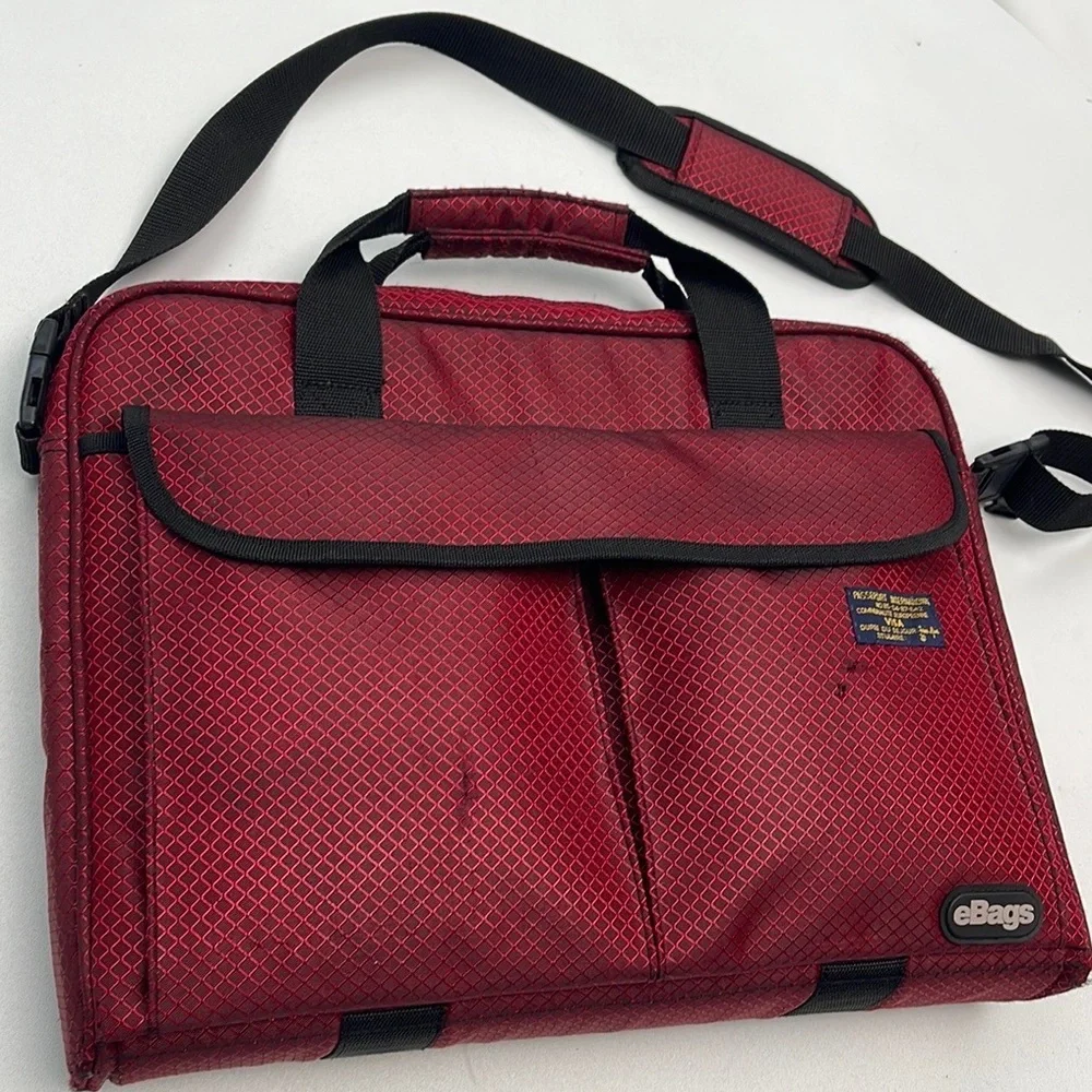 Ebags Maroon Laptop Crossbody Bag